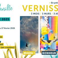 Exposition 3 mois, 3 murs, 3 artistes à Nanas Vanille - Saint-Denis de La Réunion