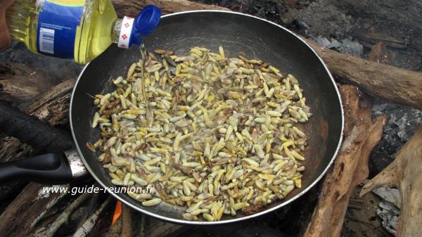Recette des larves de guêpes frites Recette des larves de guêpes frites de La Réunion