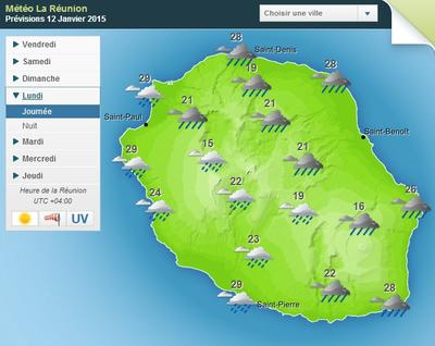 Prévisions pour lundi 11 janvier 2015 (en date du 9 janvier)