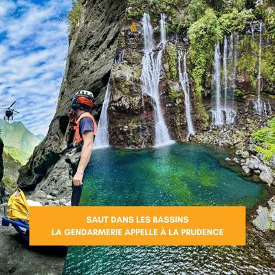 Saut dans les bassins et cascades à La Réunion : danger