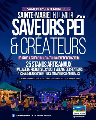 Marché nocturne à Sainte-Marie de La Réunion