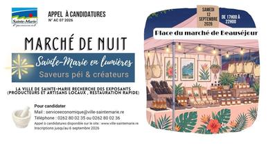 Marché nocturne à Sainte-Marie de La Réunion