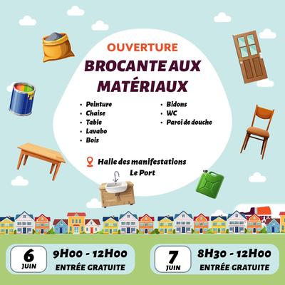 Brocante aux matériaux à La Réunion