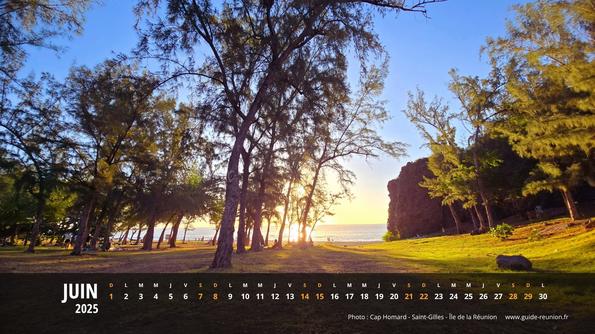 Calendrier Juin 2025 - La Réunion Calendrier Juin 2025 - Île de la Réunion