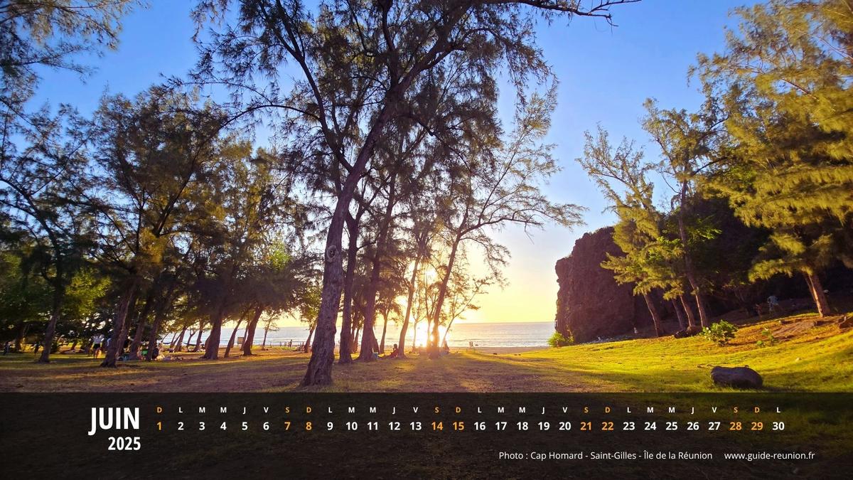 Calendrier Juin 2025 - La Réunion Calendrier Juin 2025 - Île de la Réunion