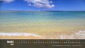 Calendrier Mars 2025 - Île de la Réunion