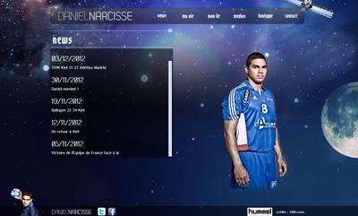 Capture d'écran du site internet de Daniel Narcisse (le 3 décembre 2012)