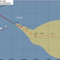 Trajectoire cyclone Gelena