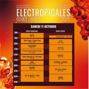 Programme Electropicales - Le samedi