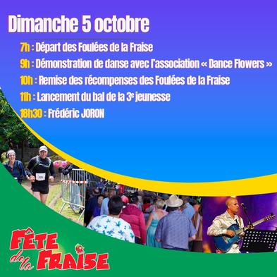 Programme de la fête de la fraise - dimanche