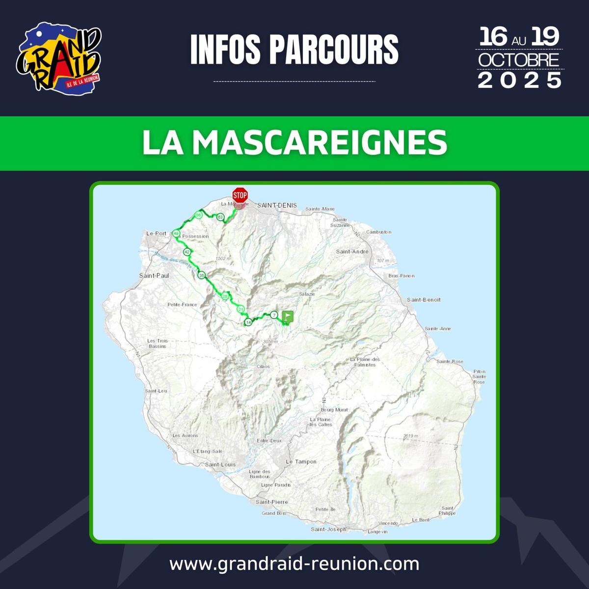 Parcours du Grand Raid Mascareignes