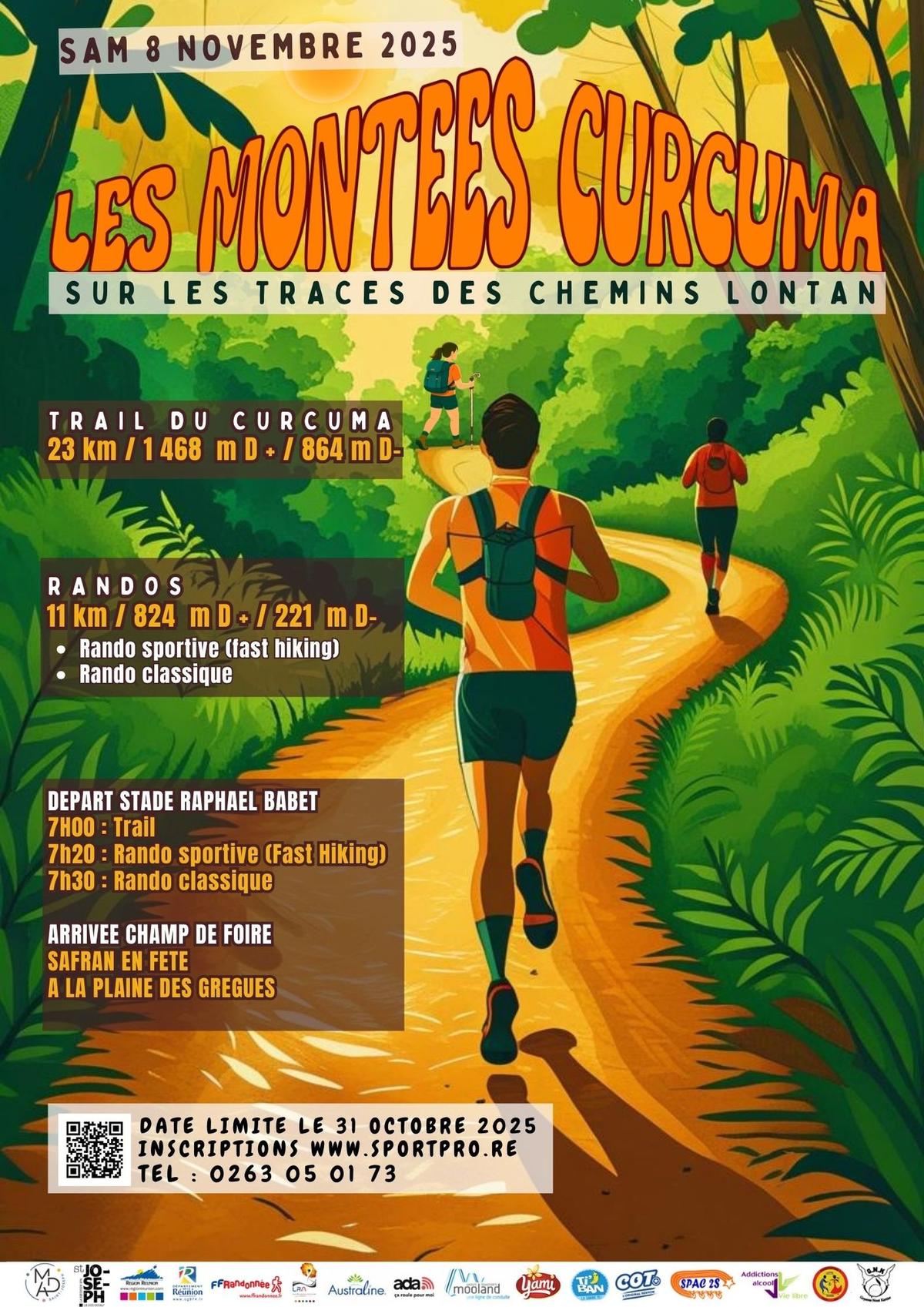 Trail et Rando du Curcuma - Affiche Rando et Trail du Curcuma - Affiche