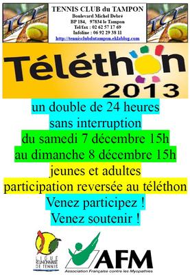 Téléthon 2013 - Tennis club du Tampon