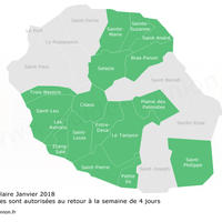 Semaine de 4 jours à la Réunion : carte