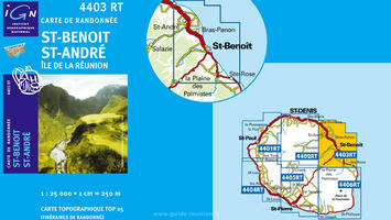 Carte IGN de Saint Benoit et St André - Ile de la Réunion (Couverture)