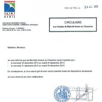 Circulaire marché du Chaudron