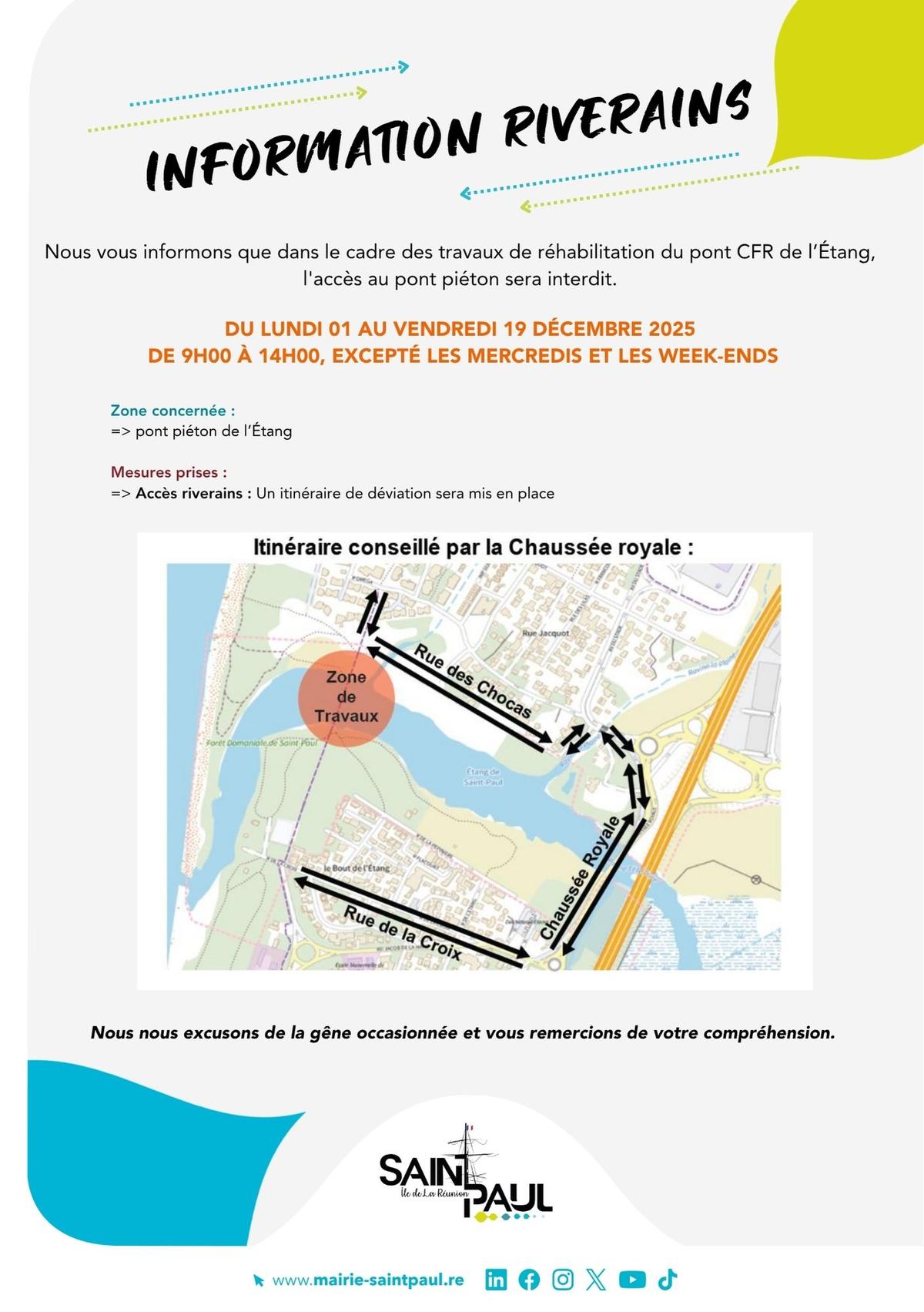 Actu de l'Etang Saint Paul - La Réunion