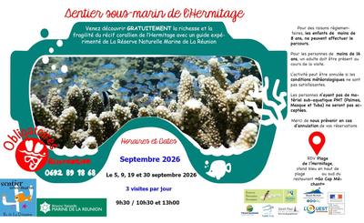 Planning visite Sentier sous marin de l'Hermitage Sentier sous marin de l'Hermitage