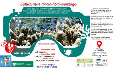 Planning visite Sentier sous marin de l'Hermitage Sentier sous marin de l'Hermitage