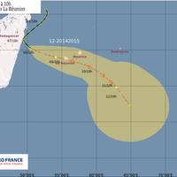 Zone perturbée 12-20142015 - Prévisions de trajectoire Météo France