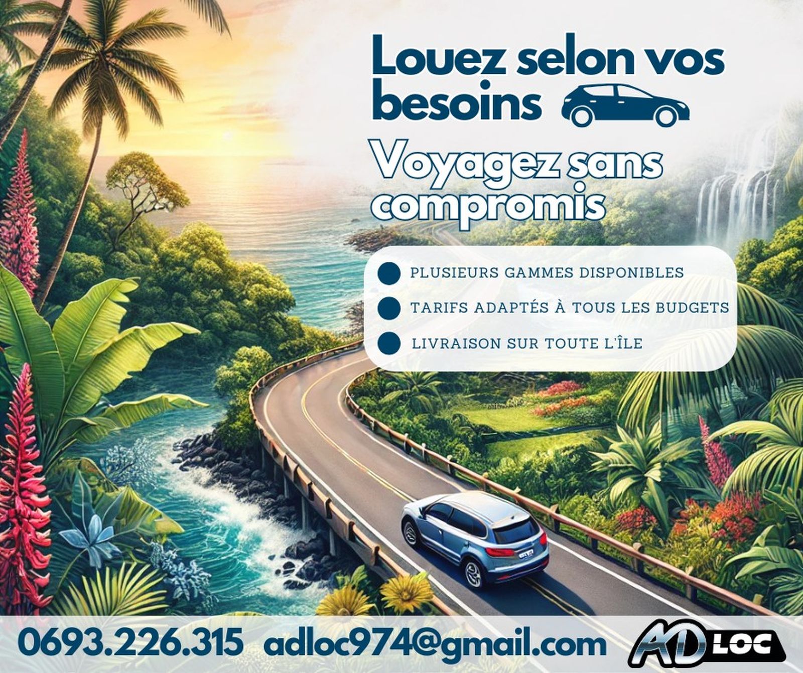 AD LOC – Location de voiture à Sainte-Clotilde | La Réunion
